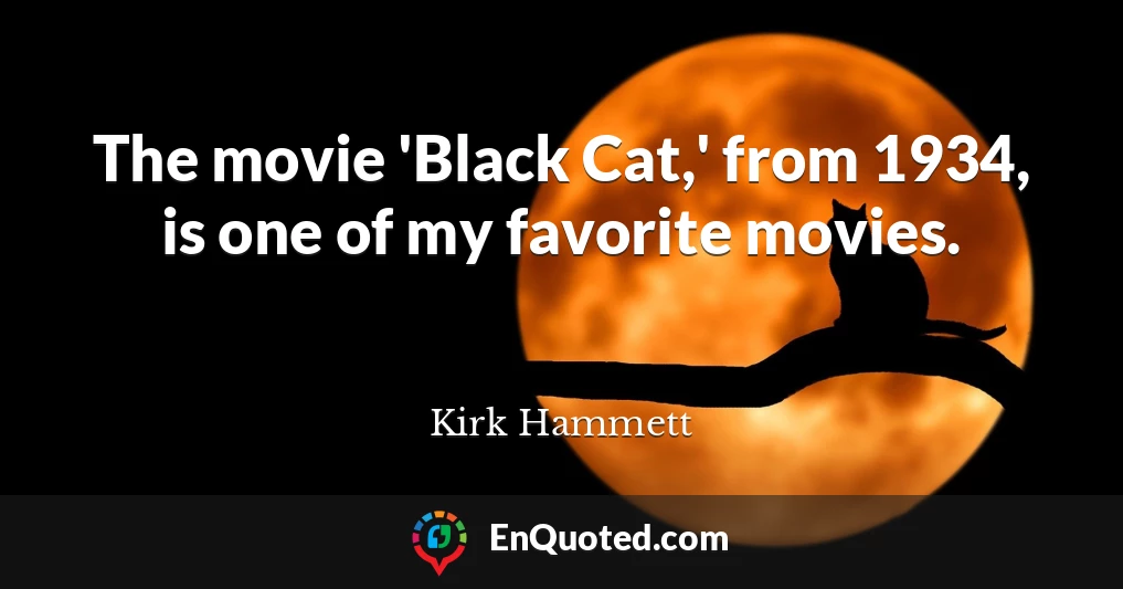 The movie 'Black Cat,' from 1934, is one of my favorite movies.