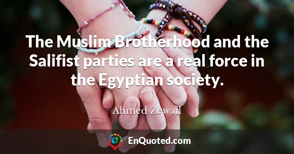 The Muslim Brotherhood and the Salifist parties are a real force in the Egyptian society.