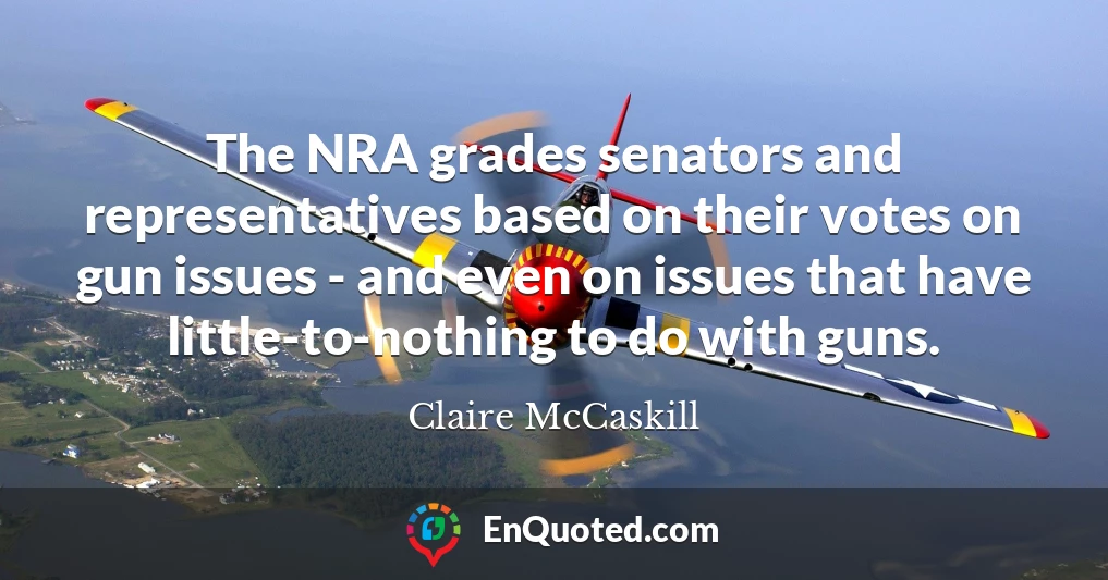 The NRA grades senators and representatives based on their votes on gun issues - and even on issues that have little-to-nothing to do with guns.