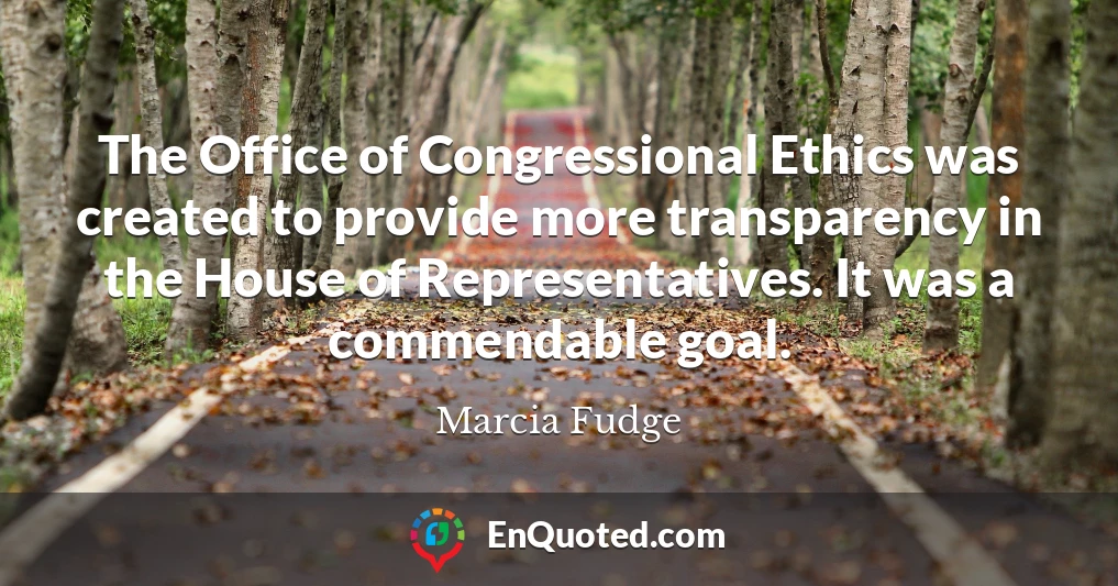 The Office of Congressional Ethics was created to provide more transparency in the House of Representatives. It was a commendable goal.