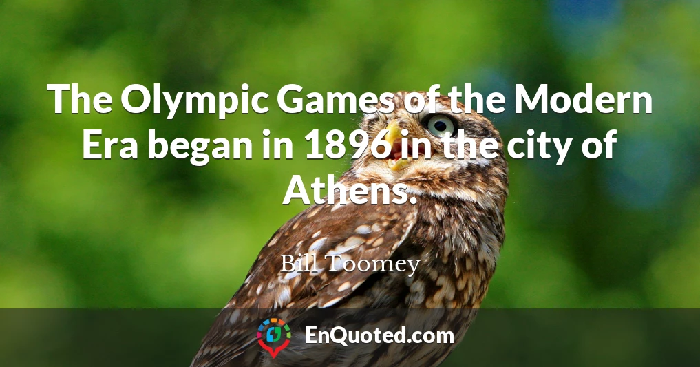 The Olympic Games of the Modern Era began in 1896 in the city of Athens.