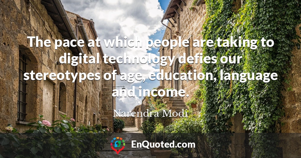 The pace at which people are taking to digital technology defies our stereotypes of age, education, language and income.