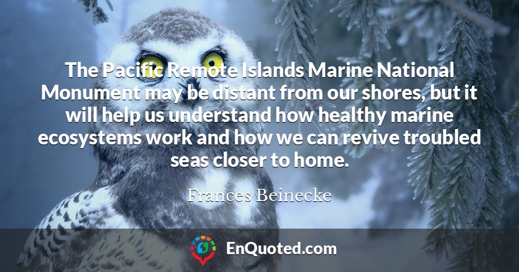 The Pacific Remote Islands Marine National Monument may be distant from our shores, but it will help us understand how healthy marine ecosystems work and how we can revive troubled seas closer to home.