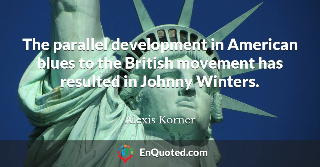 The parallel development in American blues to the British movement has resulted in Johnny Winters.