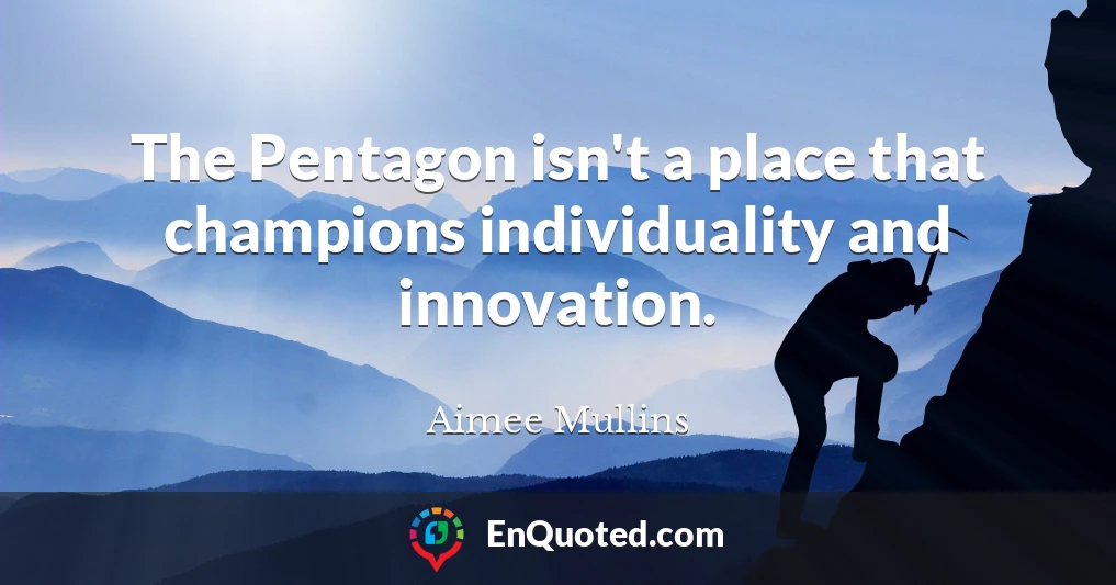 The Pentagon isn't a place that champions individuality and innovation.