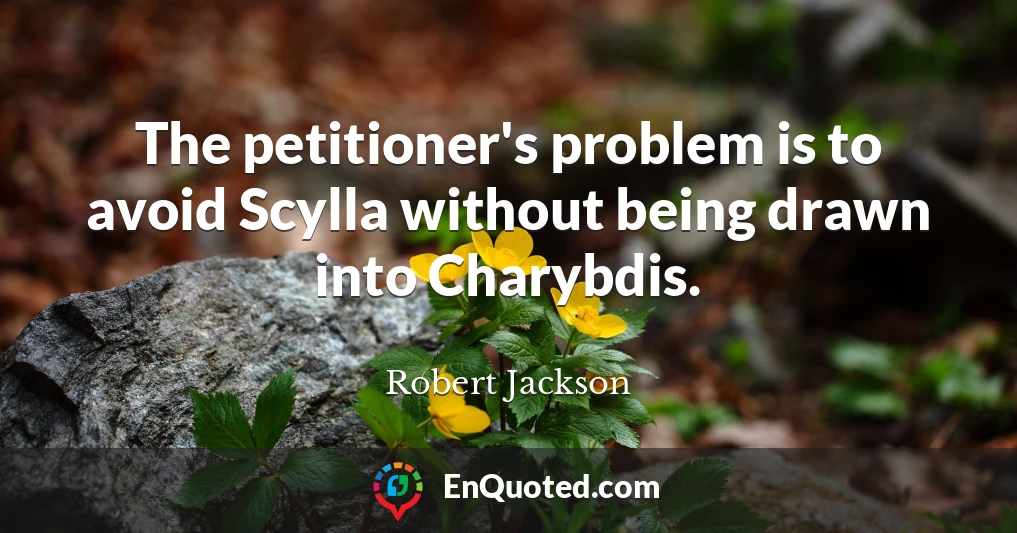The petitioner's problem is to avoid Scylla without being drawn into Charybdis.