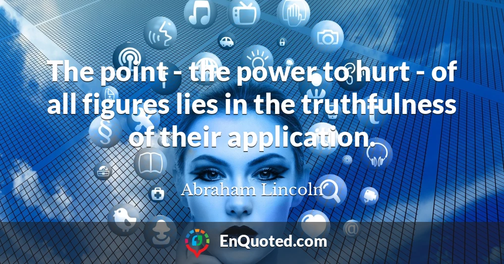 The point - the power to hurt - of all figures lies in the truthfulness of their application.