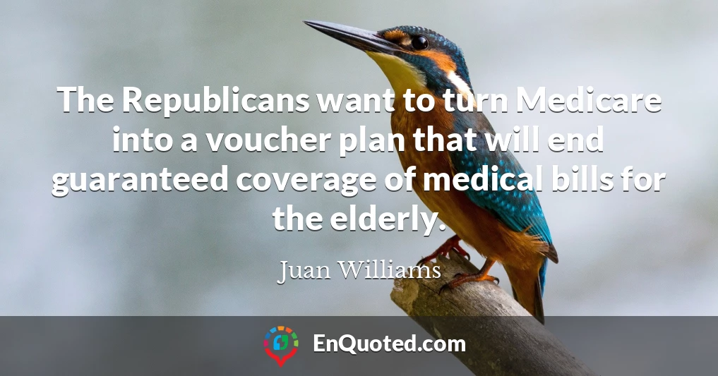 The Republicans want to turn Medicare into a voucher plan that will end guaranteed coverage of medical bills for the elderly.