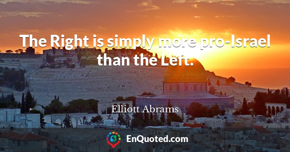 The Right is simply more pro-Israel than the Left.