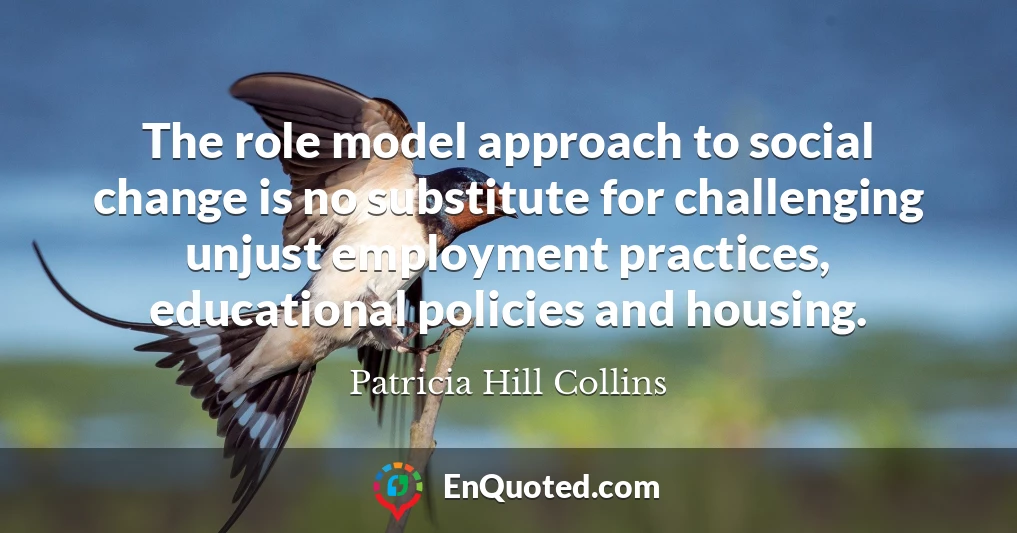 The role model approach to social change is no substitute for challenging unjust employment practices, educational policies and housing.
