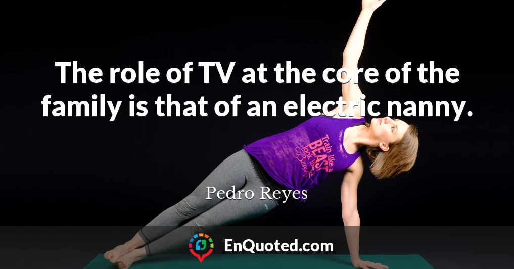 The role of TV at the core of the family is that of an electric nanny.
