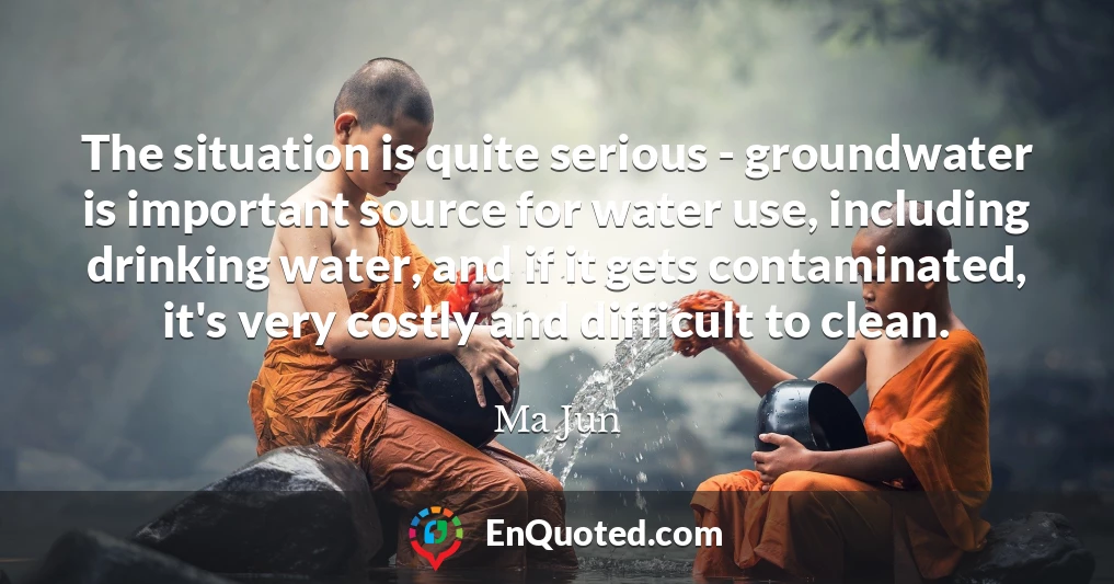 The situation is quite serious - groundwater is important source for water use, including drinking water, and if it gets contaminated, it's very costly and difficult to clean.