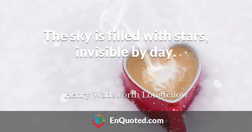 The sky is filled with stars, invisible by day.