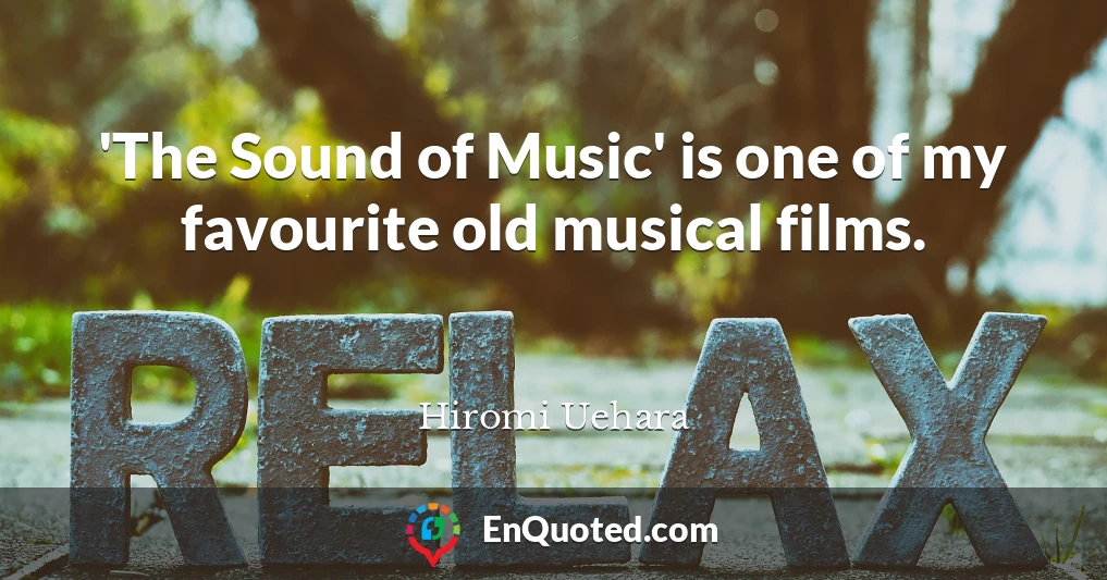 'The Sound of Music' is one of my favourite old musical films.