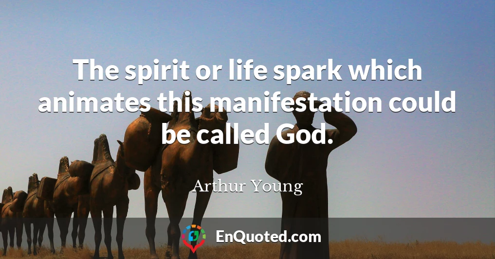 The spirit or life spark which animates this manifestation could be called God.