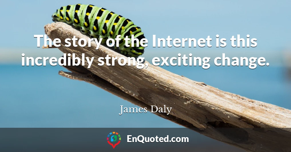 The story of the Internet is this incredibly strong, exciting change.