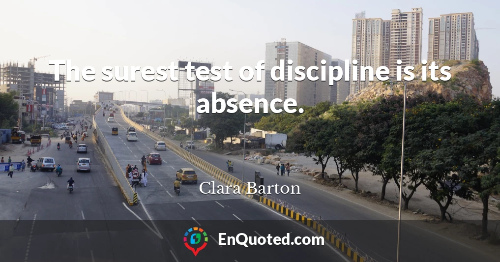 The surest test of discipline is its absence.