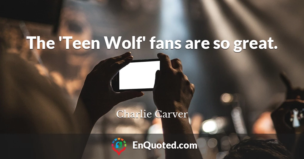 The 'Teen Wolf' fans are so great.