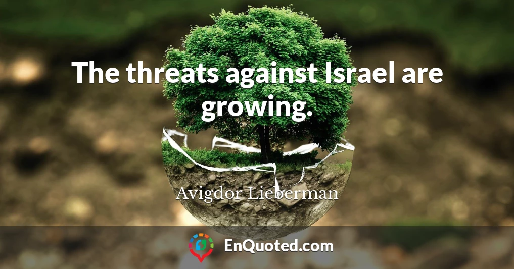 The threats against Israel are growing.