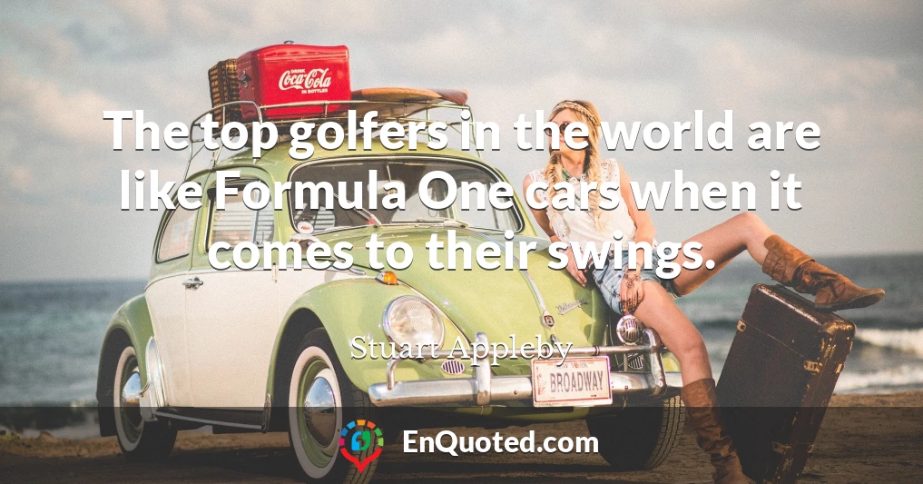 The top golfers in the world are like Formula One cars when it comes to their swings.