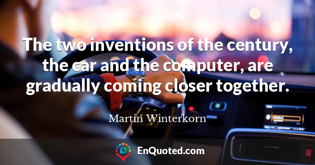 The two inventions of the century, the car and the computer, are gradually coming closer together.
