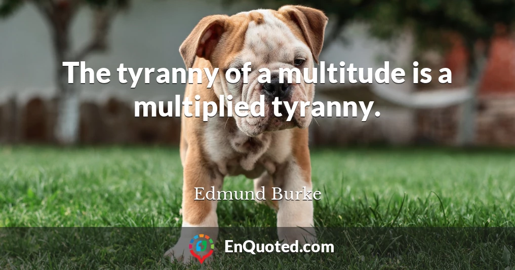 The tyranny of a multitude is a multiplied tyranny.