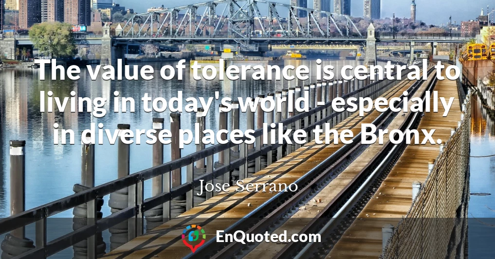 The value of tolerance is central to living in today's world - especially in diverse places like the Bronx.