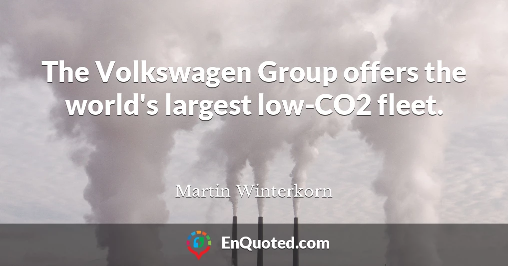 The Volkswagen Group offers the world's largest low-CO2 fleet.