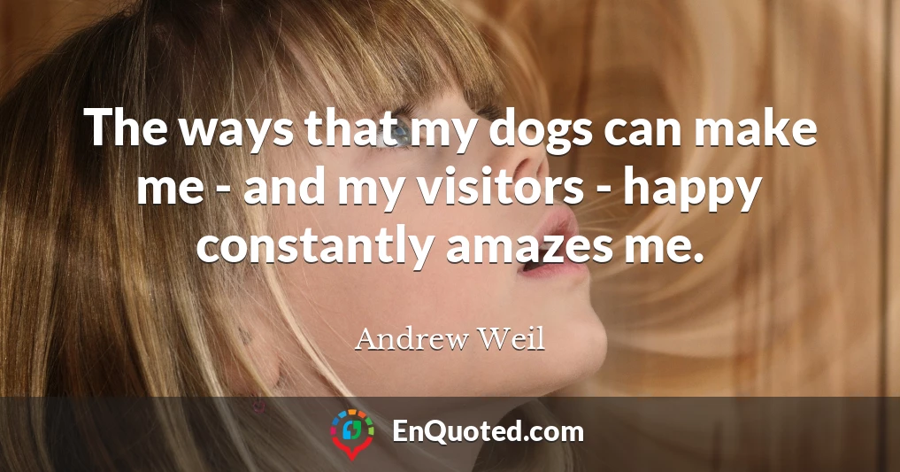 The ways that my dogs can make me - and my visitors - happy constantly amazes me.