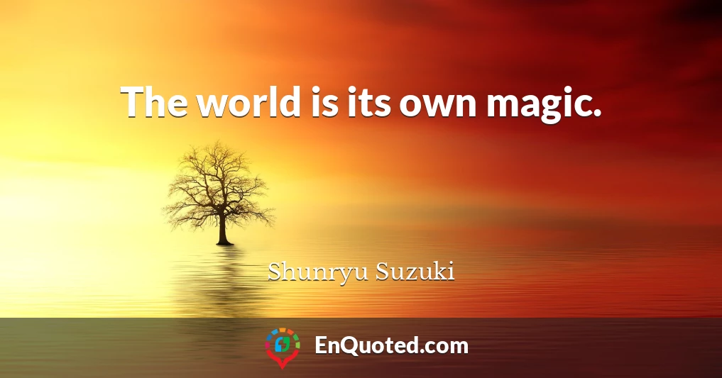 The world is its own magic.