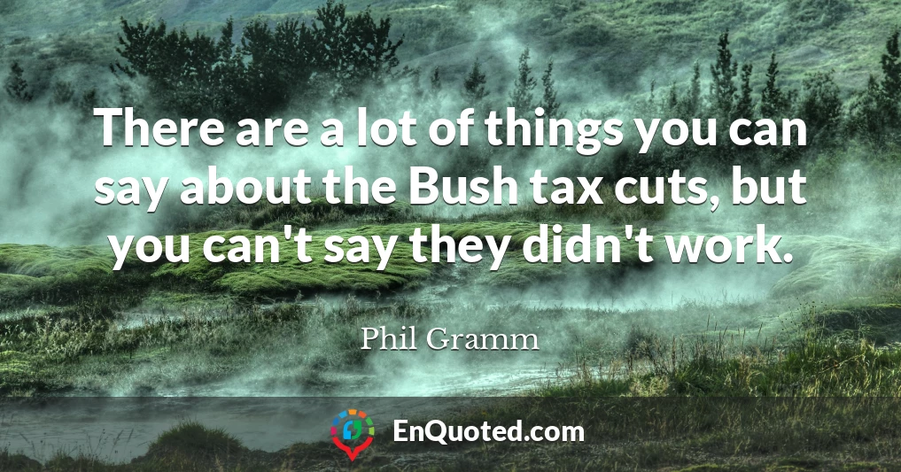 There are a lot of things you can say about the Bush tax cuts, but you can't say they didn't work.