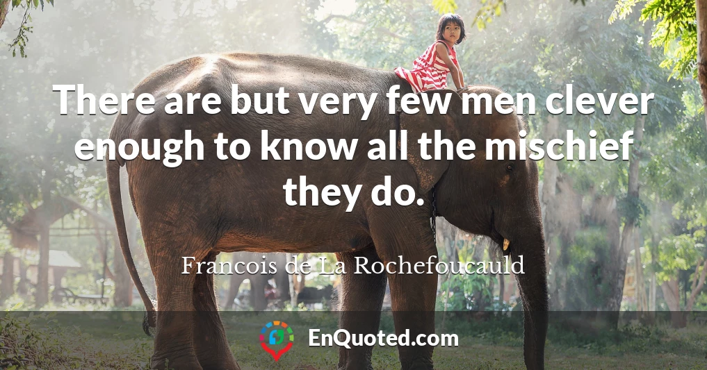 There are but very few men clever enough to know all the mischief they do.