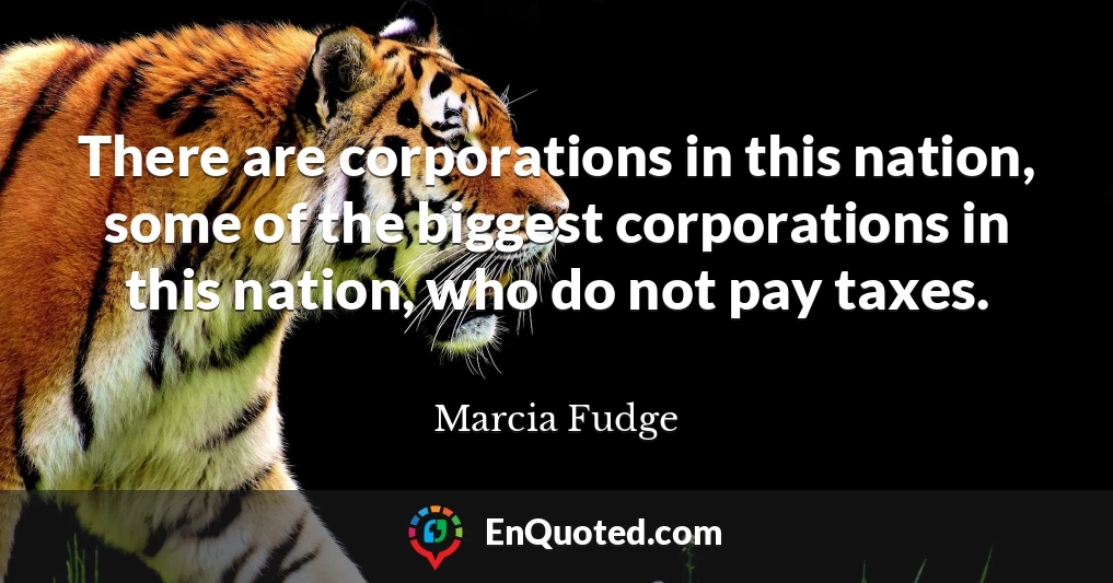 There are corporations in this nation, some of the biggest corporations in this nation, who do not pay taxes.