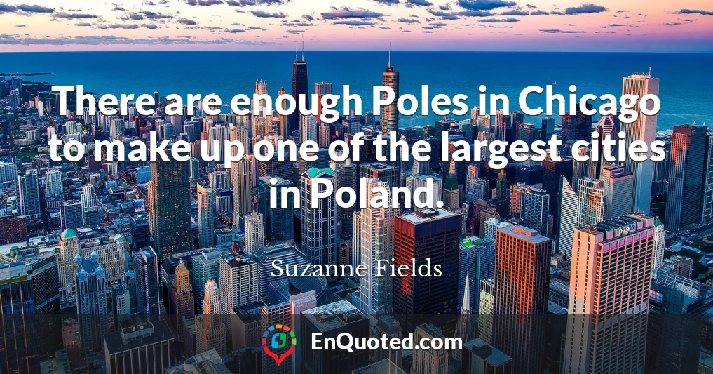 There are enough Poles in Chicago to make up one of the largest cities in Poland.