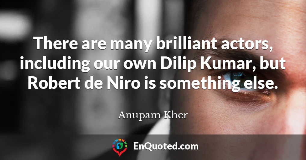 There are many brilliant actors, including our own Dilip Kumar, but Robert de Niro is something else.