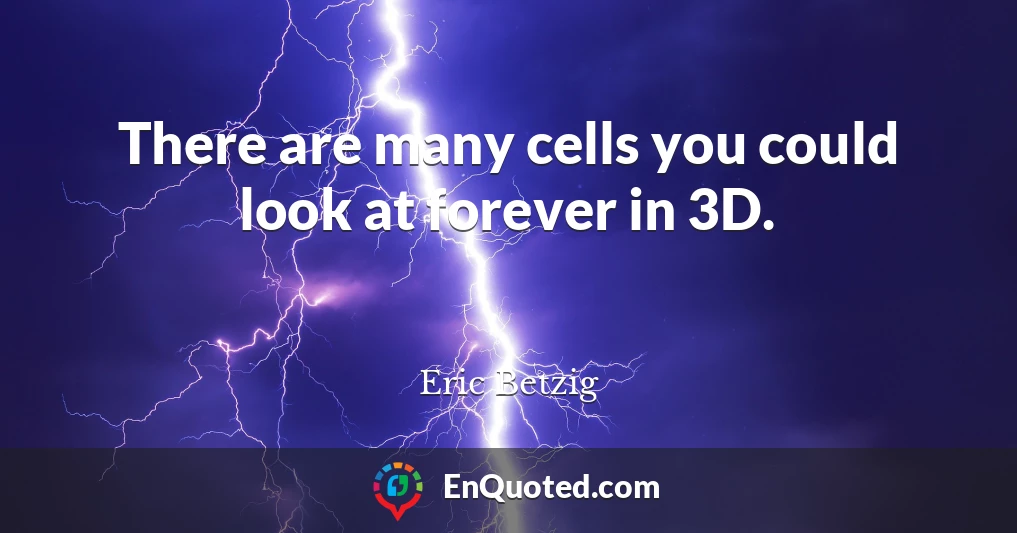 There are many cells you could look at forever in 3D.