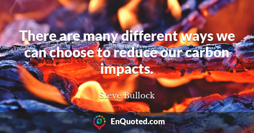 There are many different ways we can choose to reduce our carbon impacts.