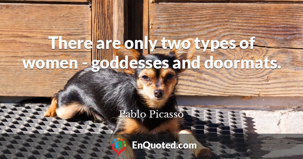 There are only two types of women - goddesses and doormats.