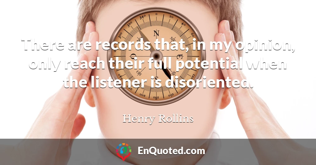 There are records that, in my opinion, only reach their full potential when the listener is disoriented.