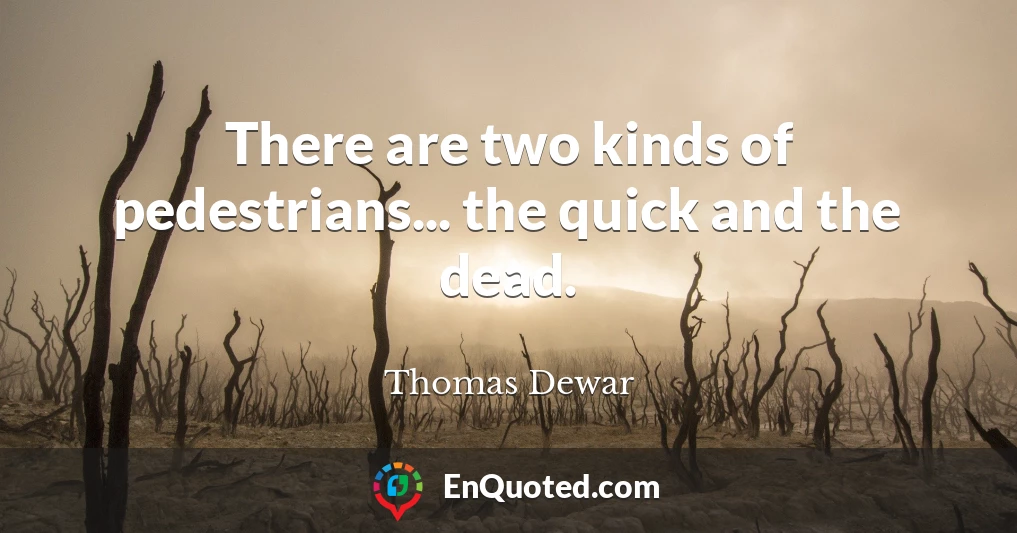 There are two kinds of pedestrians... the quick and the dead.