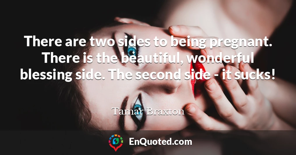 There are two sides to being pregnant. There is the beautiful, wonderful blessing side. The second side - it sucks!