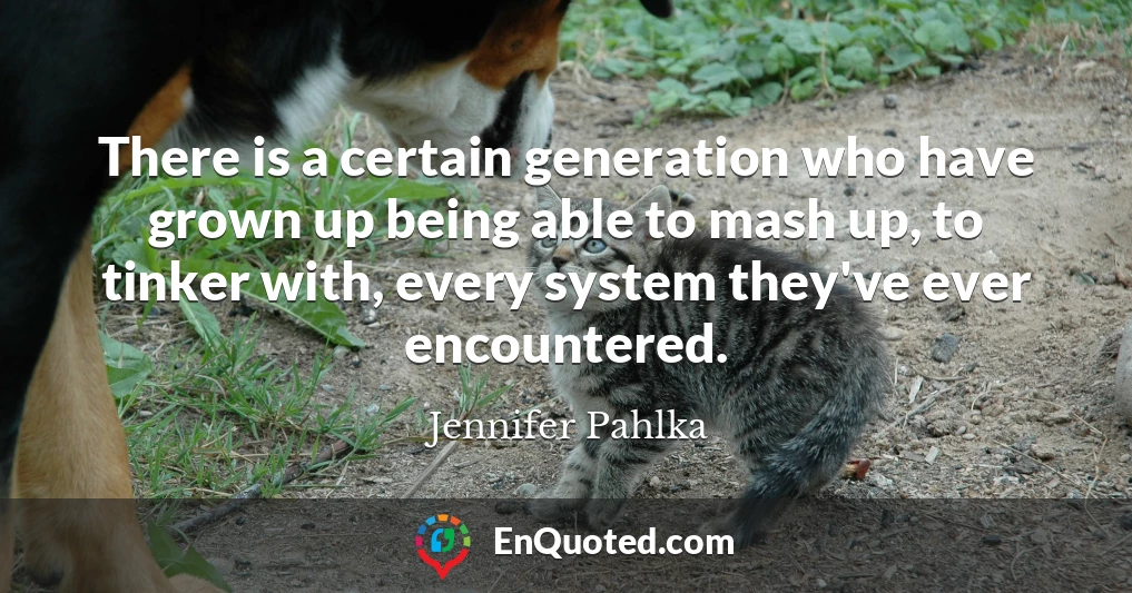 There is a certain generation who have grown up being able to mash up, to tinker with, every system they've ever encountered.