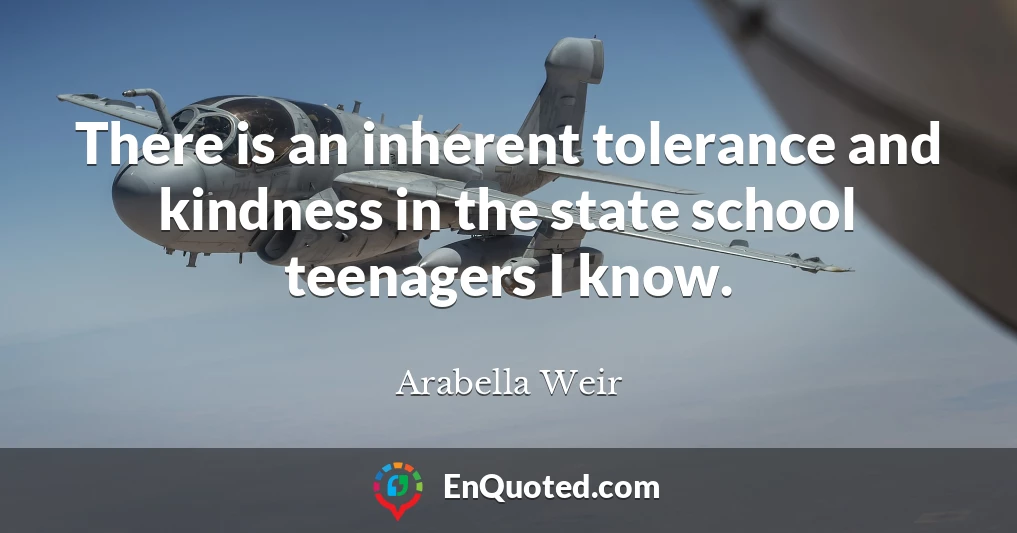 There is an inherent tolerance and kindness in the state school teenagers I know.