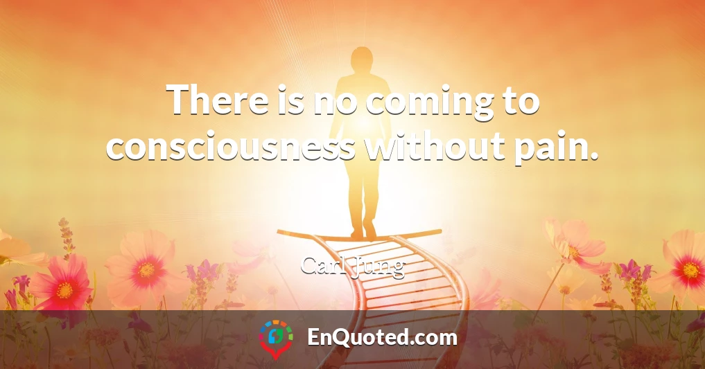 There is no coming to consciousness without pain.