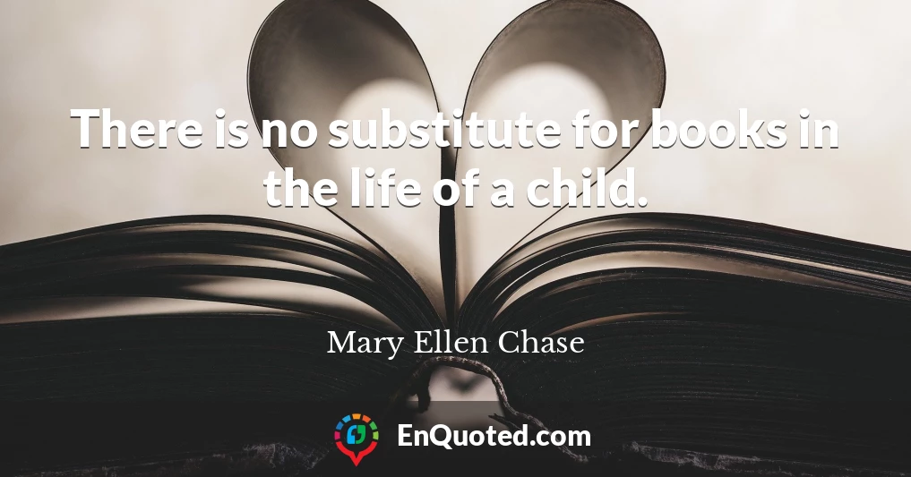 There is no substitute for books in the life of a child.