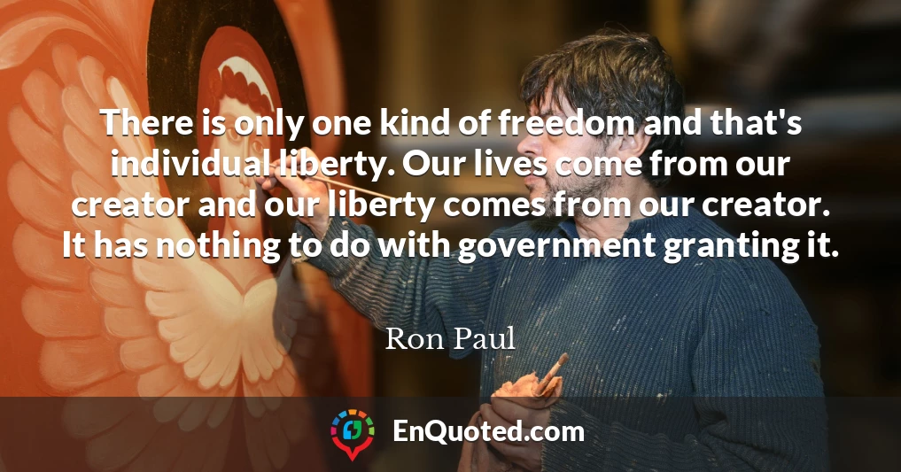 There is only one kind of freedom and that's individual liberty. Our lives come from our creator and our liberty comes from our creator. It has nothing to do with government granting it.
