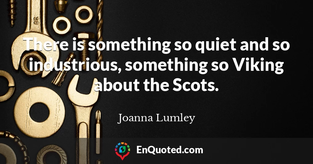 There is something so quiet and so industrious, something so Viking about the Scots.