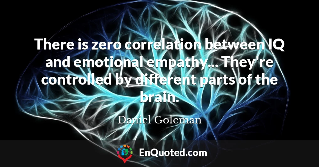 There is zero correlation between IQ and emotional empathy... They're controlled by different parts of the brain.