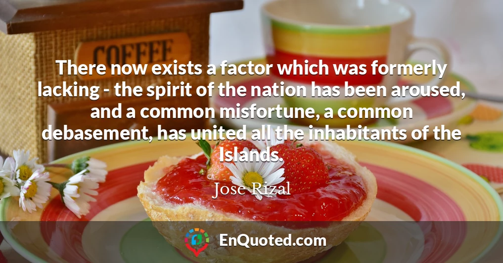There now exists a factor which was formerly lacking - the spirit of the nation has been aroused, and a common misfortune, a common debasement, has united all the inhabitants of the Islands.