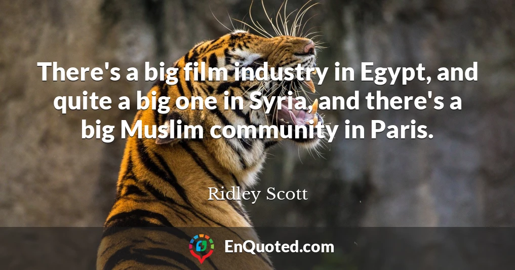 There's a big film industry in Egypt, and quite a big one in Syria, and there's a big Muslim community in Paris.